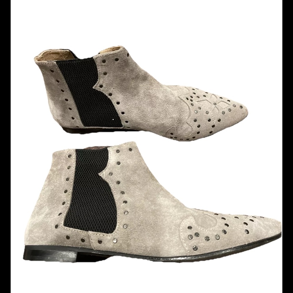 Ivylee Dee Stud Boot Pointy Flat Ankle Booties In… - image 2